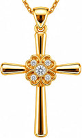 Moissanite Cross Necklace