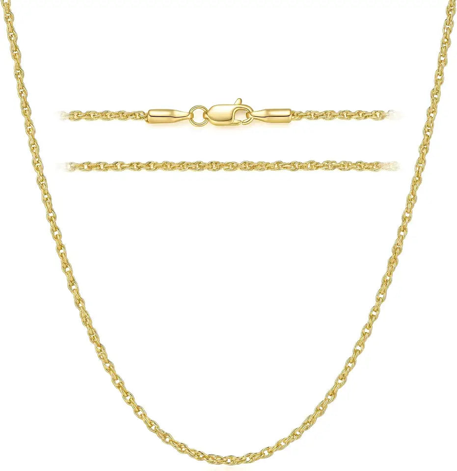 Gold-Tone Rope Necklace, 1.5mm