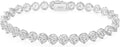 14K Gold-Plated Sterling Silver Round Moissanite Tennis Jewelry Set