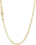 Gold-Tone Paperclip Necklace, 2.5mm