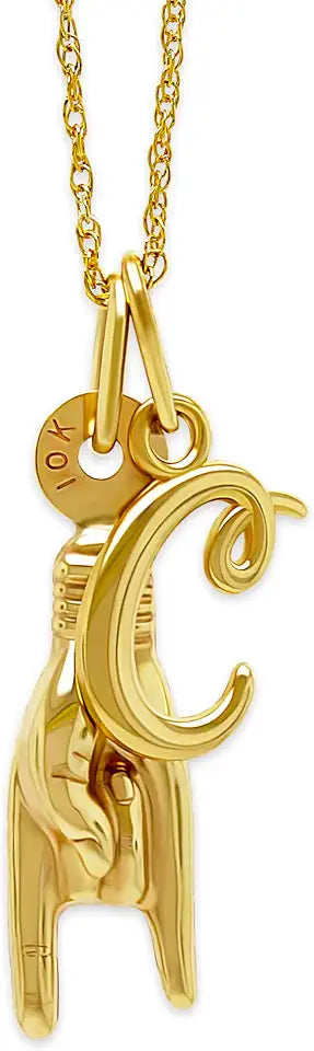 Gold-Tone Initial Pendant