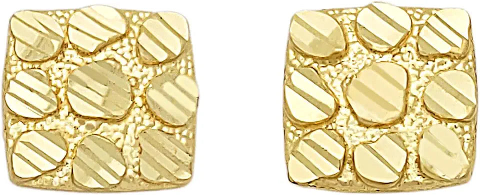Gold-Tone Square Earrings