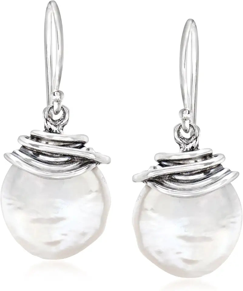 Pearl Drop Earrings, 13mm
