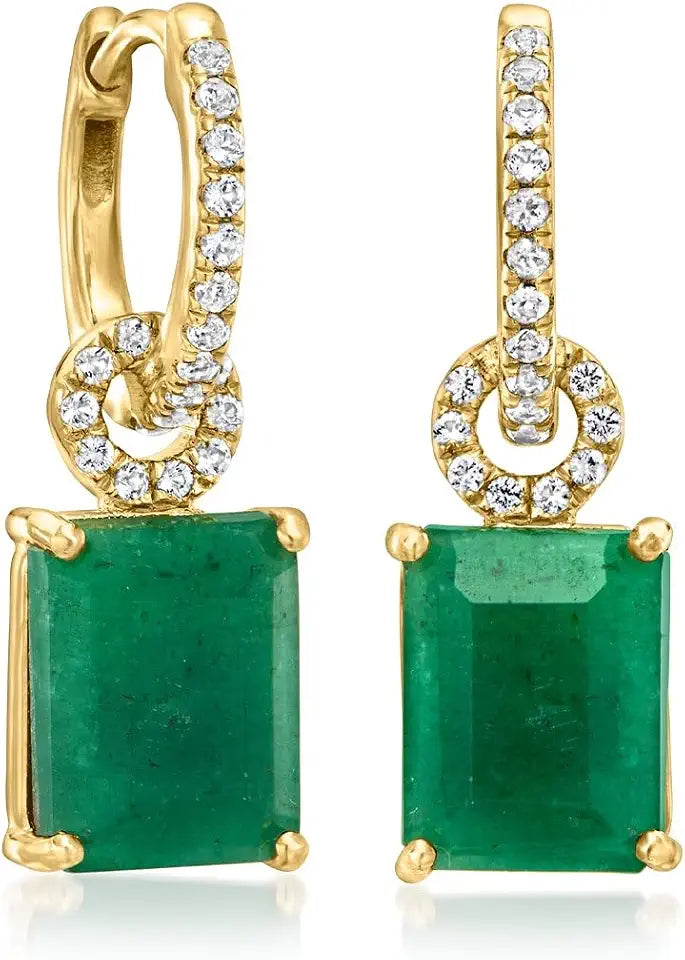 Gold-Tone Topaz Drop Earrings