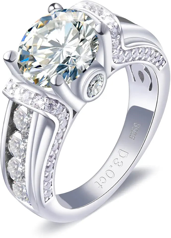 Sterling Silver Moissanite Ring