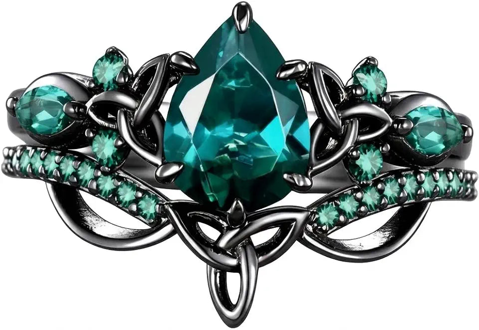 Emerald Wedding Band