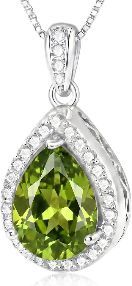 Gold-Tone Teardrop Birthstone Necklace