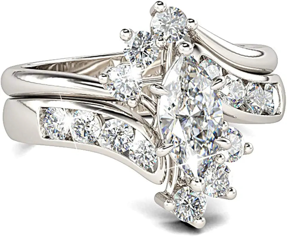 Sterling Silver Cubic Zirconia Solitaire Engagement Ring