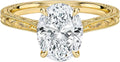 Oval Moissanite Solitaire Engagement Ring