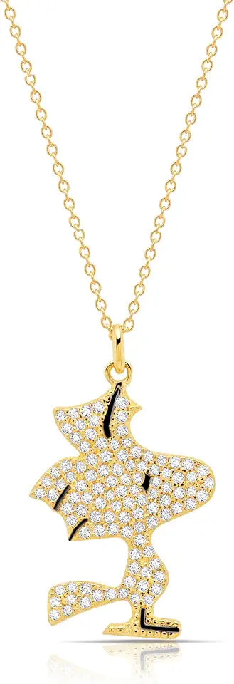 Gold-Tone Sterling Silver Cubic Zirconia Necklace