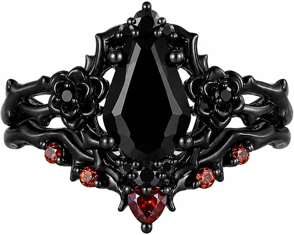 Onyx Engagement Ring