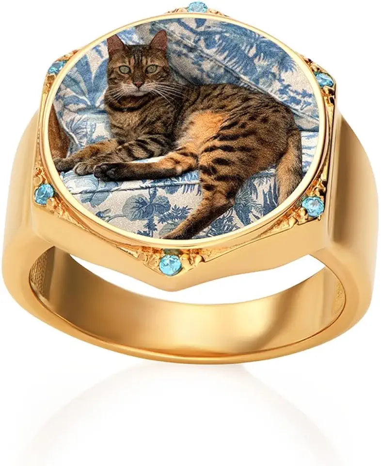 Gold-Tone Cubic Zirconia Ring