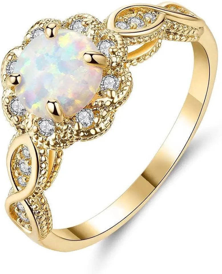 Opal Engagement Ring