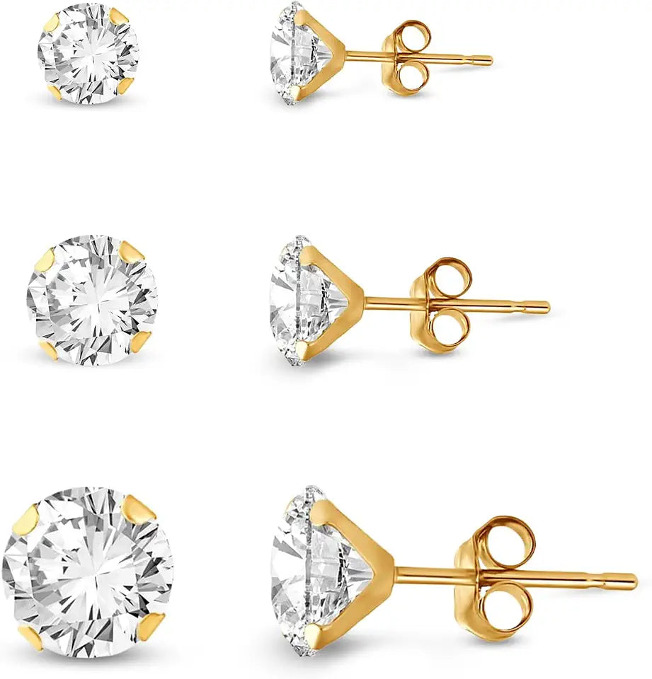 Gold-Tone Stud Earrings