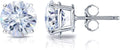 Sterling Silver Moissanite Stud Earrings, 12 mm