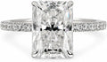 Sterling Silver Moissanite Engagement Ring
