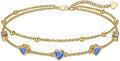 Gold-Tone Birthstone Heart Bracelet