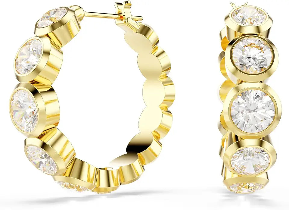 Gold-Tone Round Hoop Earrings