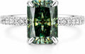 Sterling Silver Moissanite Engagement Ring