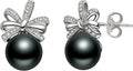 Sterling Silver Lab-Grown Diamond Stud Drop Earrings