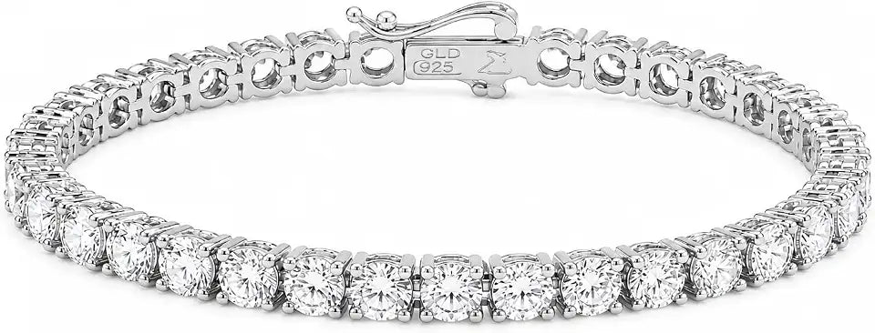 Gold-Tone Round Tennis Bracelet, 5MM