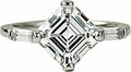 Gold-Tone Sterling Silver Moissanite Solitaire Engagement Ring