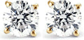 Gold-Tone Round Stud Earrings