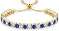 Gold-Tone Birthstone Tennis Bracelet