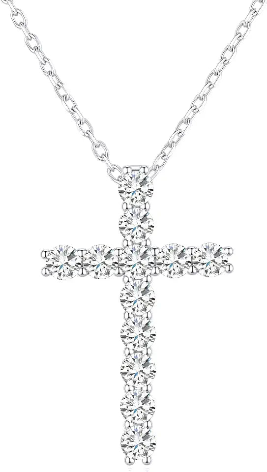 Moissanite Cross Necklace