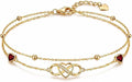 Gold-Tone Birthstone Infinity Bracelet