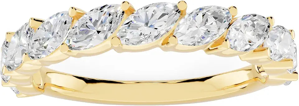 14K Gold-Plated Sterling Silver Moissanite Engagement Ring