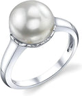 Sterling Silver Round Freshwater Pearl Ring