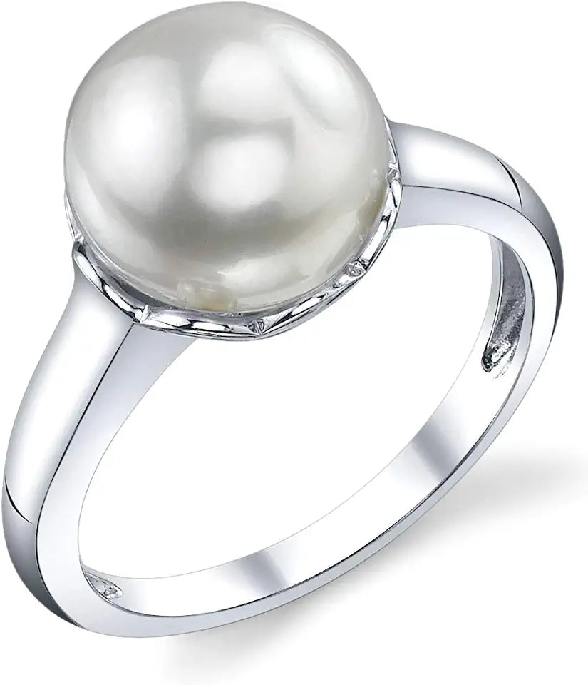 Sterling Silver Round Freshwater Pearl Ring
