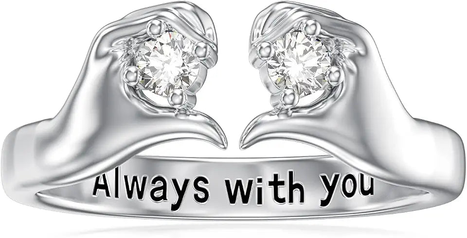 Sterling Silver Lab-Grown Diamond Ring
