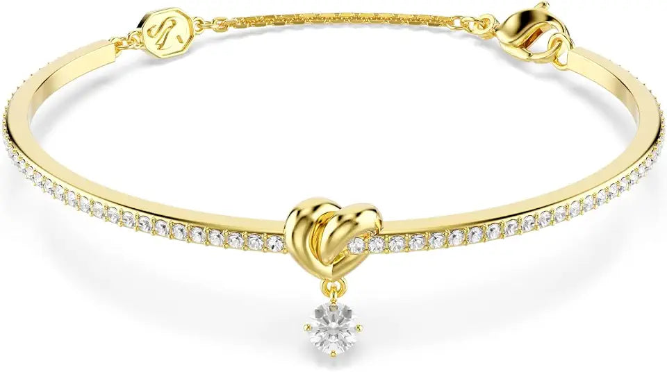 Gold-Tone Round Heart Bracelet