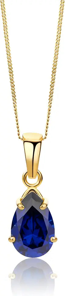 Gold-Tone Sterling Silver Ruby Cuban Link Necklace