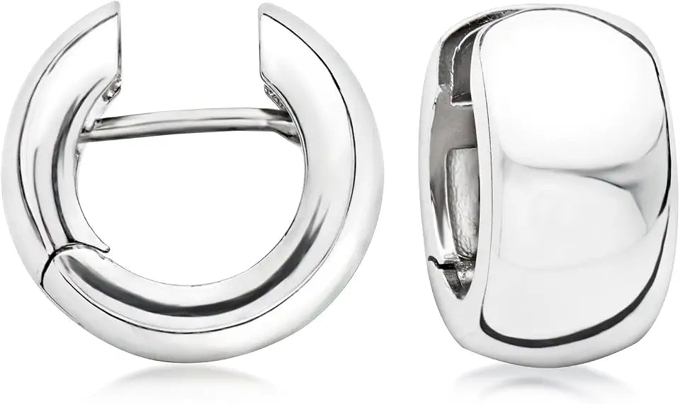 Sterling Silver Hoop Huggie Earrings
