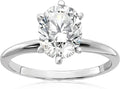 Gold-Tone Sterling Silver Oval Moissanite Engagement Ring