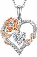 Sterling Silver Birthstone Heart Necklace