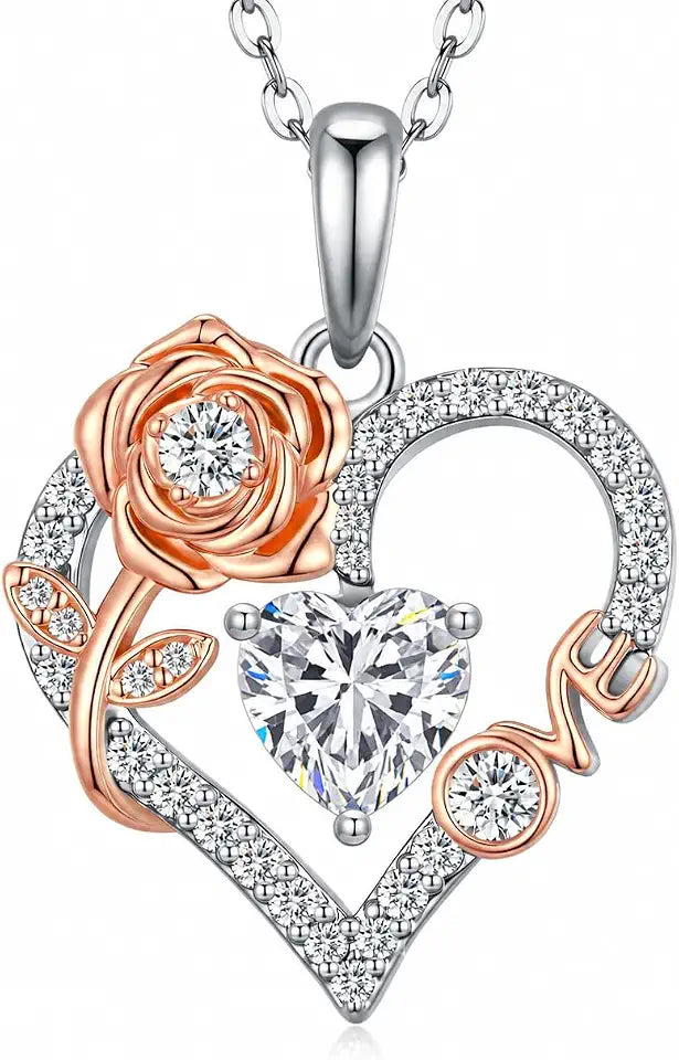 Sterling Silver Birthstone Heart Necklace