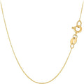 Gold-Tone Box Chain Necklace, 0.6mm