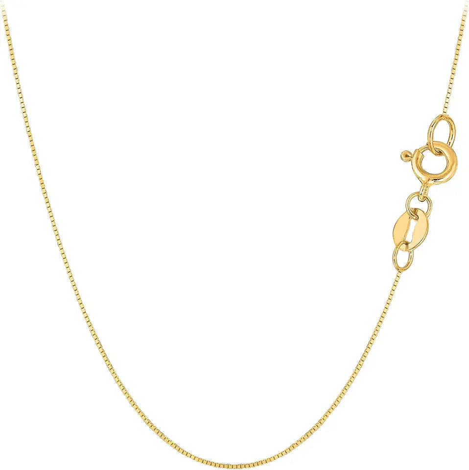 Gold-Tone Box Chain Necklace, 0.6mm