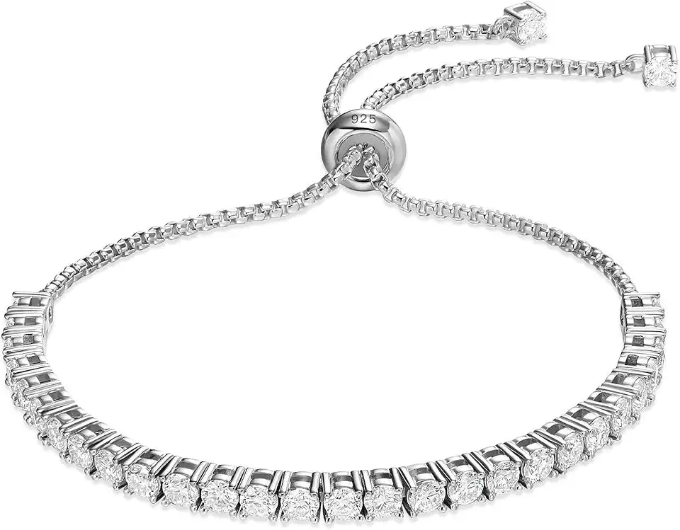 Sterling Silver Moissanite Tennis Bracelet