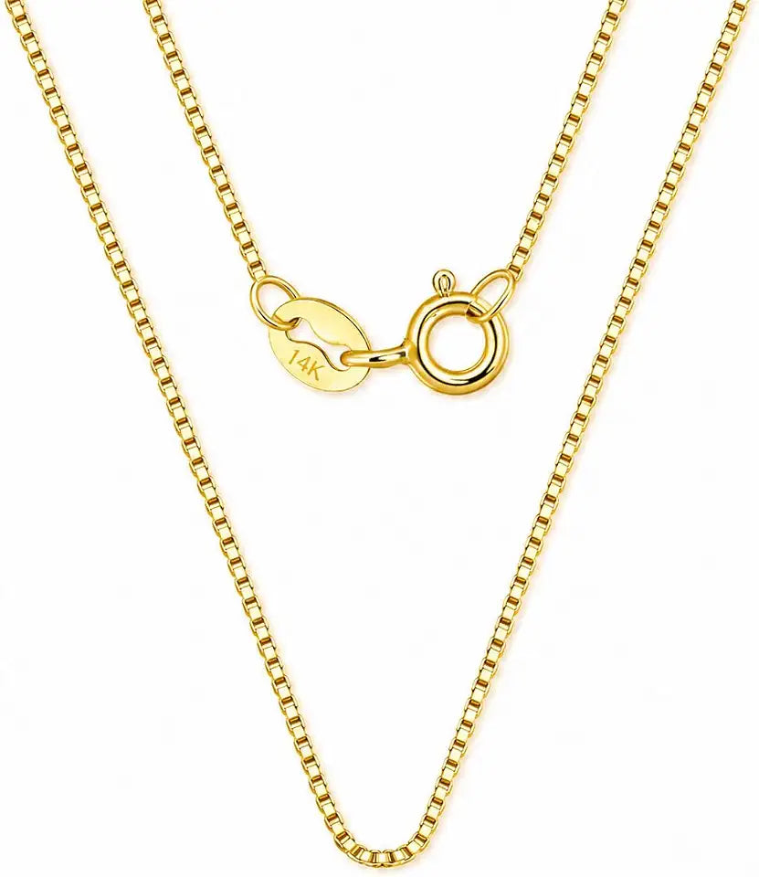 Gold-Tone Box Chain Chain