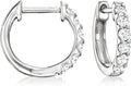 Sterling Silver Lab-Grown Diamond Hoop Earrings