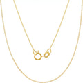 Gold-Tone Box Chain Necklace, 0.45mm