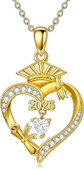 Gold-Tone Birthstone Heart Necklace