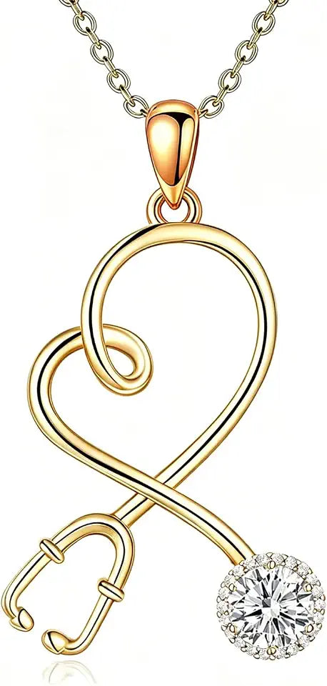 Gold-Tone Stethoscope Necklace