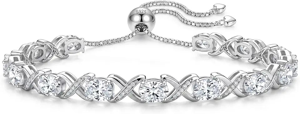 Moissanite Tennis Infinity Bracelet