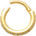 Gold-Tone Cubic Zirconia Hoop Earrings